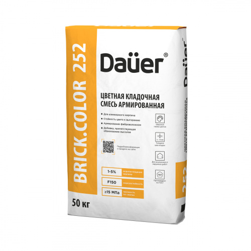 Цветная кладочная смесь армированная Dauer BRICK.COLOR 252 вишневая 50 кг